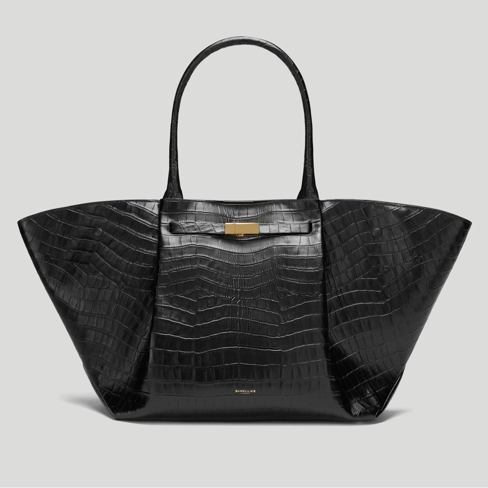 DeMellier New York Black Croc Tote - Picture 6 of 8